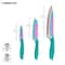 Farberware Rainbow Teal 3-Piece Chef Knife Set